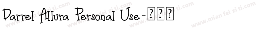 Darrel Allura Personal Use字体转换